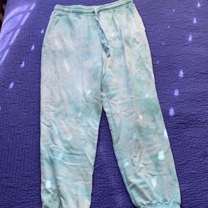 Blue tie dye joggers